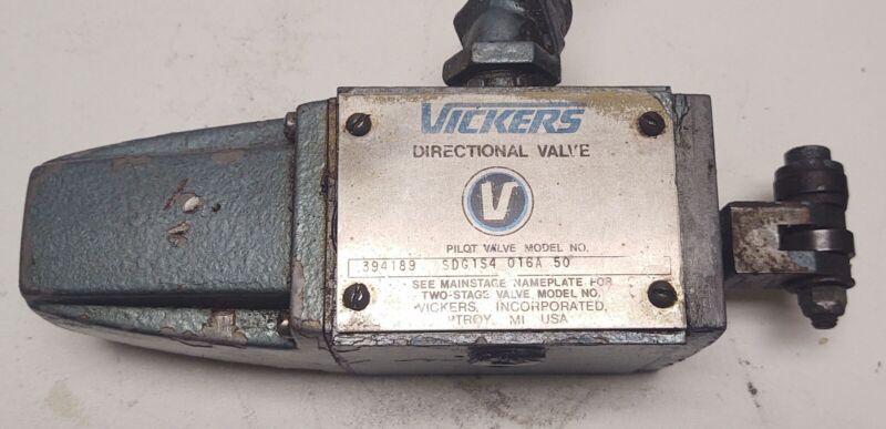 Vickers SDG1S4 016A 50 Hydraulic Directional Control Solenoid Valve Pilot Safety