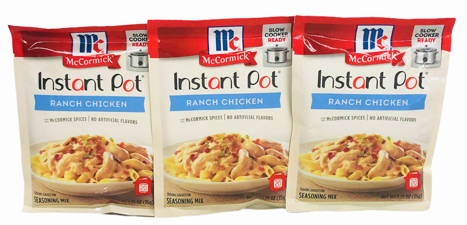 McCormick Instant Pot Ranch Chicken Seasoning Mix 1.25 oz (3 P...