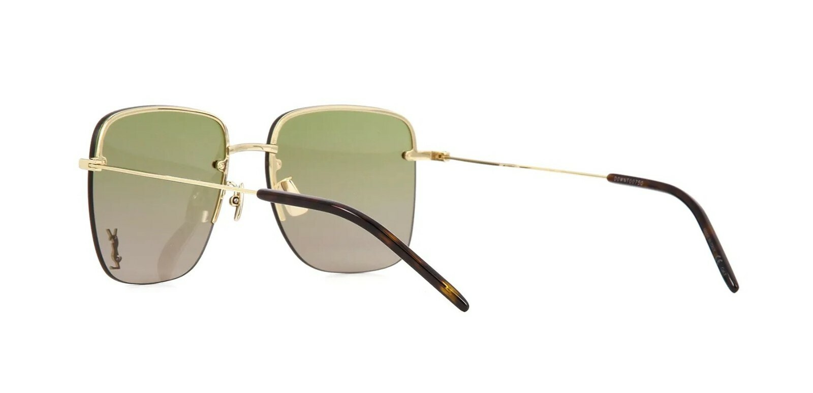 Pre-owned Saint Laurent Sl 573 Beige/silver Mirrored (003) Sunglasses