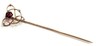 Garnet & 9ct Yellow Gold PinBrooch Vintage Fine Unisex Gemstone Jewellery -1.JPG
