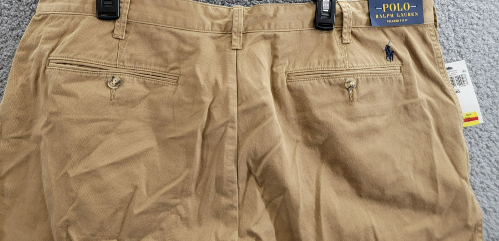Polo Ralph Lauren 8-Inch Relaxed Fit Chino Shorts Men's 40 Sandsurf Button Zip - Picture 13 of 18