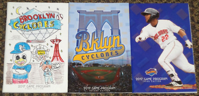 2017 BROOKLYN CYCLONES GAME PROGRAM NYPL NEW YORK PENN LEAGUE NEW YORK METS MiLB
