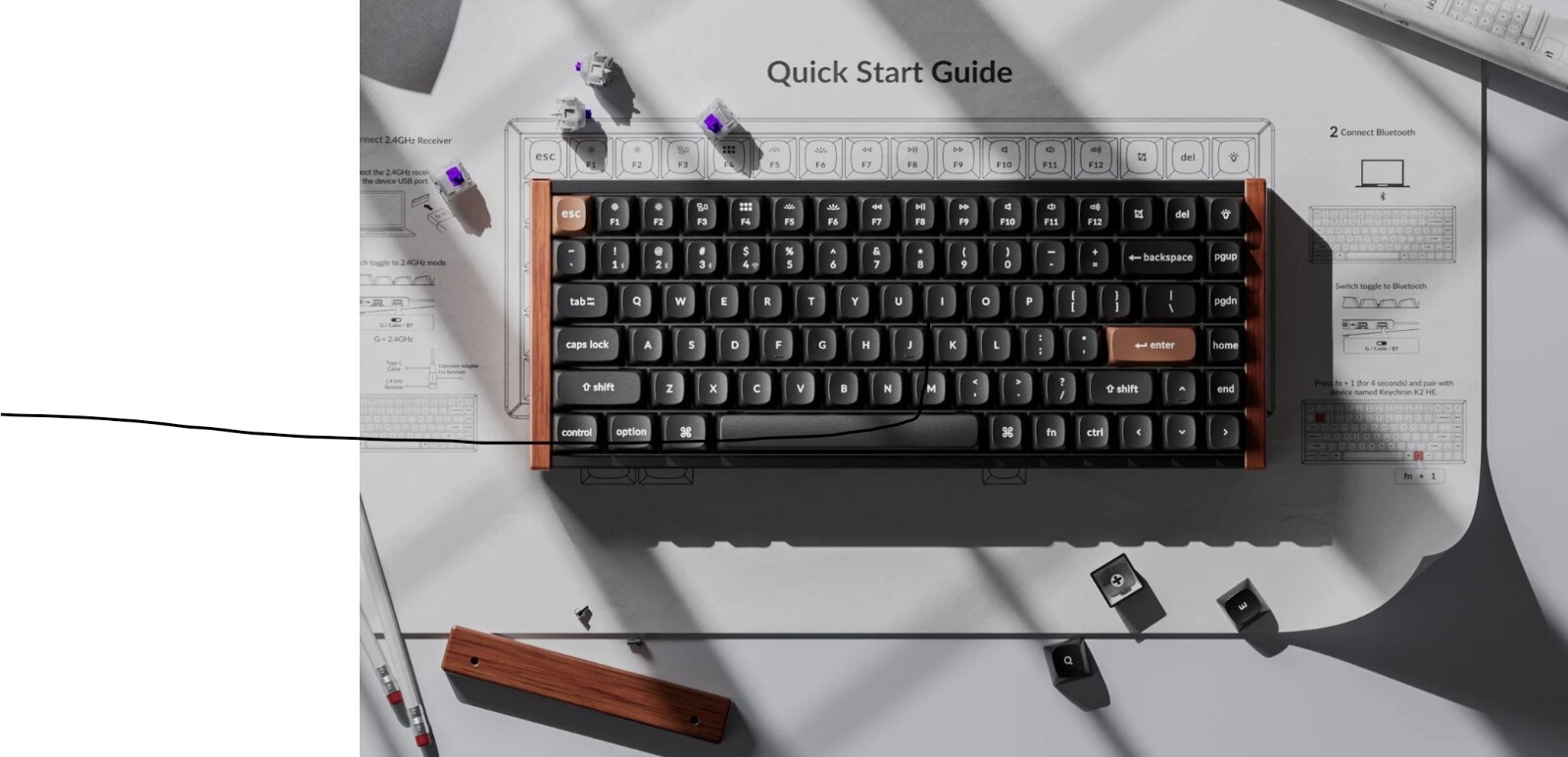 Keychron K2 HE Magnetic Mechanical Keyboard In Black Nebula