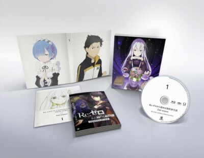 New Re:Zero Starting Life in Another World 2nd season Vol.1 DVD Novel Japan