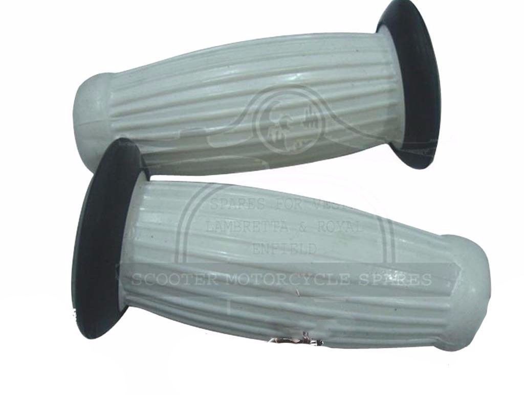 Lambretta  SX TV LI GP Barrel Handle Bar Grip White Pair  