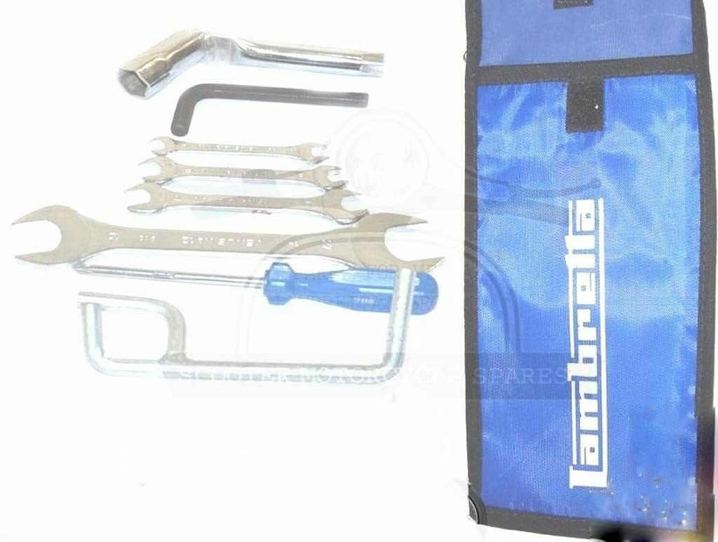 ランブレッタ用工具セット Lambretta Handy Tool Kit 7 Piece & Blue Woven Pouch Jack