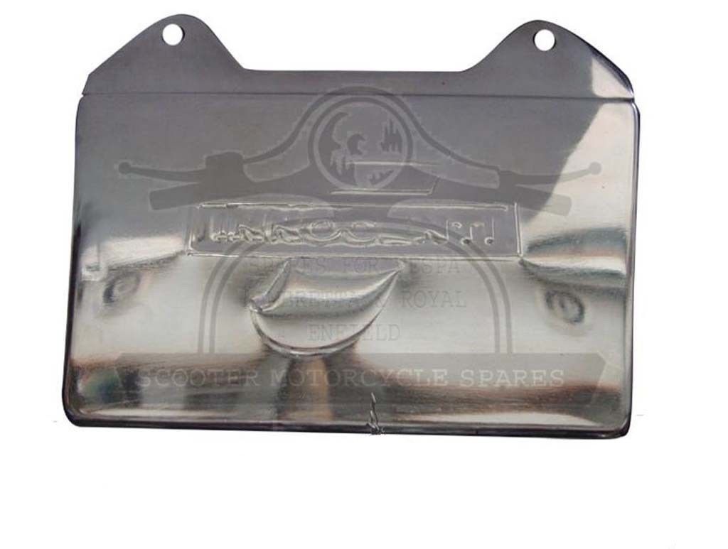 Lambretta GP SX LI TV Innocenti Embossed Rear Mud Flap Plate Stainless Steel 