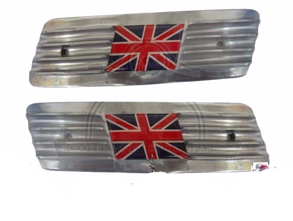 Lambretta GP DL Union Jack Flag Alloy Side Panel Grills  
