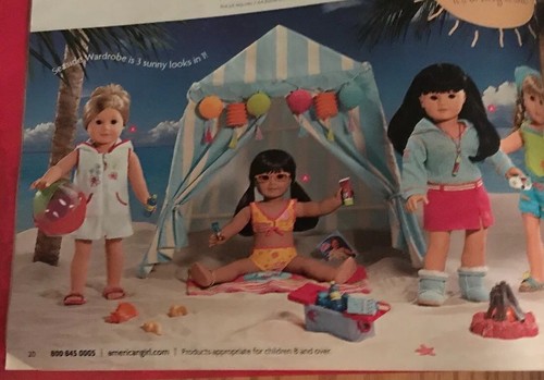 American Girl Beach Fun Wardrobe 4 Doll-RETIRED-Missing Glasses & 2 Other Items