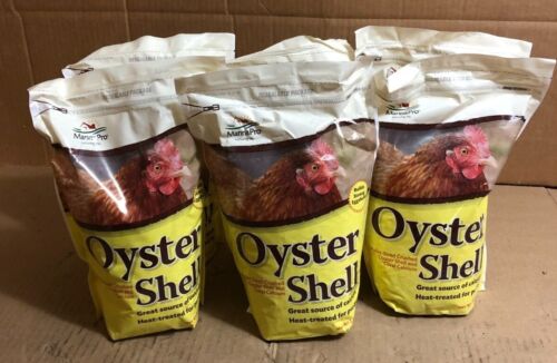 Manna Pro Crushed Oyster Shell for Egg Laying Chickens, 5 lb (6 Bags)
