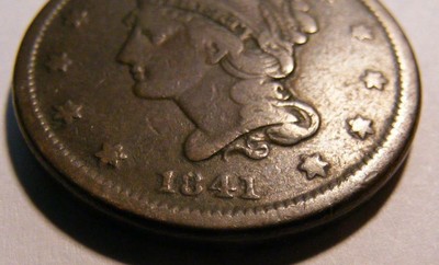 AWESOME 1841 Large Cent - Nice Circulated Coin - Check It Out !!
