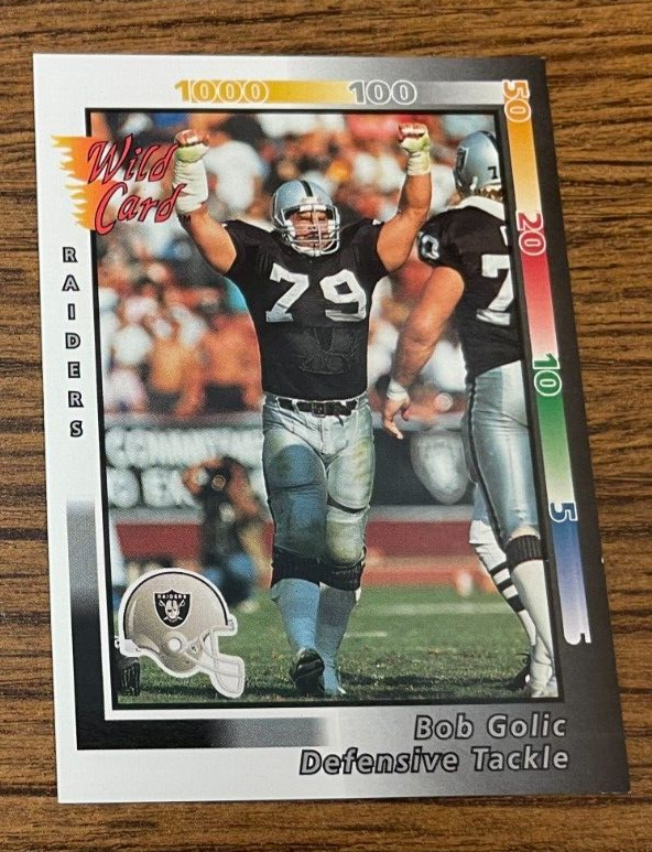 1992 Wild Card # 305 Bob Golic - Los Angeles Raiders | eBay