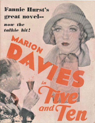 MARION DAVIES - Vintage 1931 MGM MOVIE HERALD "Five And Ten" LESLIE HOWARD Film
