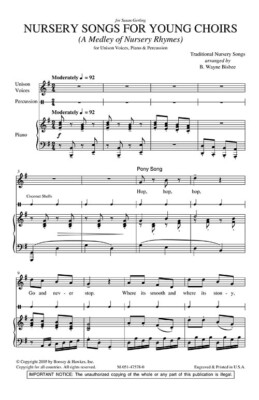 Nursery Songs for Young Choirs CME Beginning Series Arranger: B.
