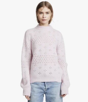 ANINE BING WOMEN CANDICE PINK SWEATER. SIZE XS $329