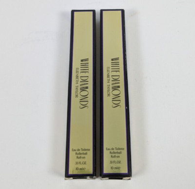 White Diamond Elizabeth Taylor 2 Pack Women's Eau De Toilette Rollerball Roll-On