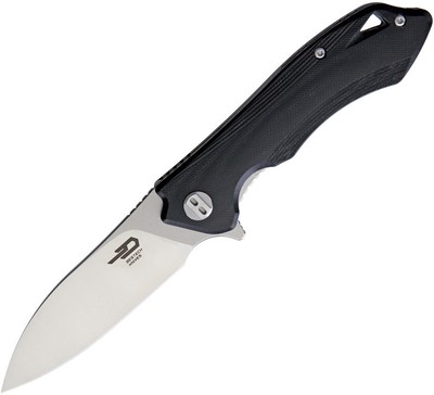 Bestech Knives Beluga Linerlock Black G10 Folding D2 Steel Pocket Knife