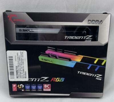 O-G.Skill Trident Z RGB 32GB(2X16GB) DDR4 3200Mhz Dual Module CL16 Memory Black