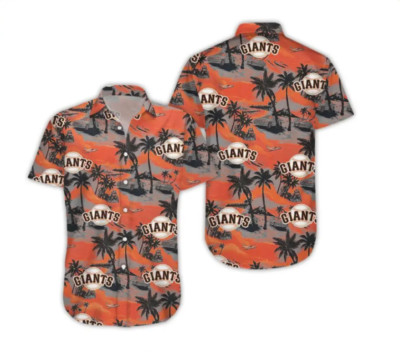 SALE San Francisco Giants Baseball Floral Aloha Hawaiian Shirt Summer Vacation