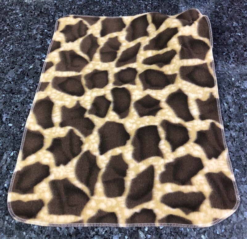 Brown Spotted Fleece Puppy Comfort Security Blanket with Donut Toy