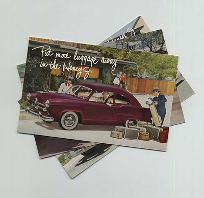 Antique automobile advertisement postcards