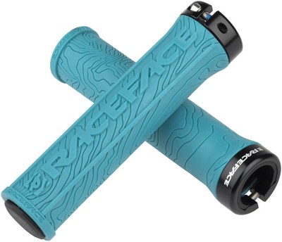 Half Nelson - RaceFace Half Nelson Grips - Turquoise, Lock-On - Grip