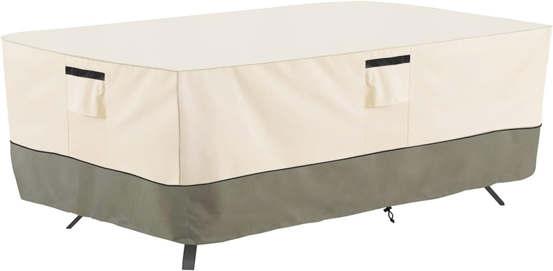 72 Inch Rectangular/Oval Patio Table Cover,Heavy Duty Waterproof Outdoor Table C