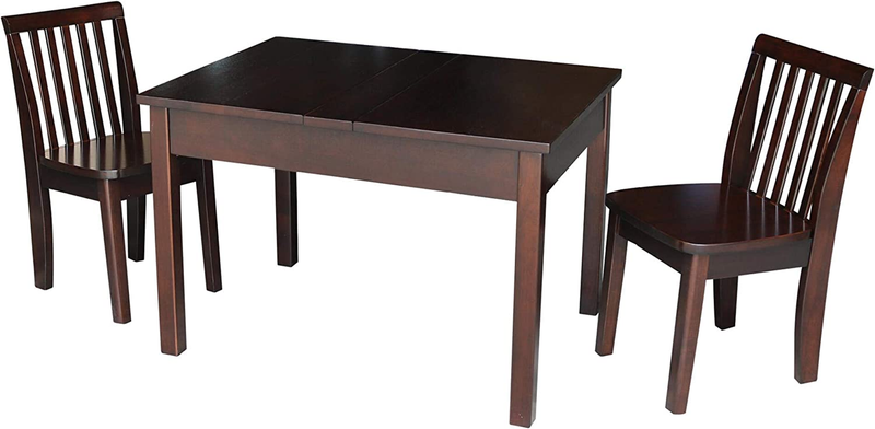 International Concepts Table with 2 Mission Juvenile Chairs, Rich Mocha