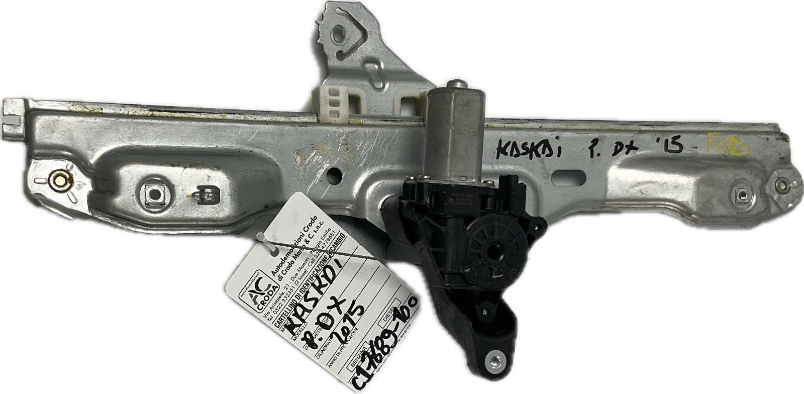 Alzavetro alzacristalli posteriore destro pdx per NISSAN QASHQAI 2013-2017