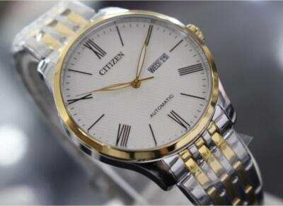 Pre-owned Citizen Nh8354-58a Automatic Two-tone Gold Stainless Steel Analog Men's Watch