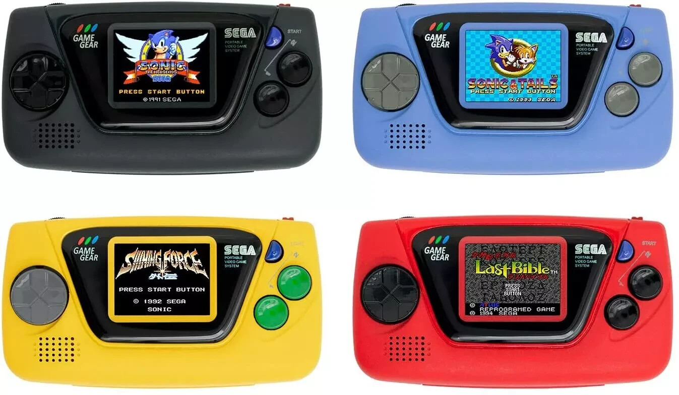 SEGA Game Gear Micro Black Blue Yellow Red White Big Window