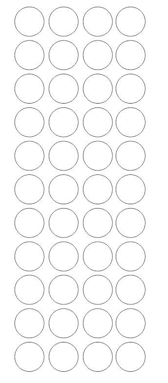 3/4" White Round Label Dots Stickers Color Coding Inventory 3/4 Inch Dot