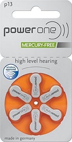 PowerOne 13 Size 13 Hearing aid Batteries Zinc air Mercury free 12-300 Batteries