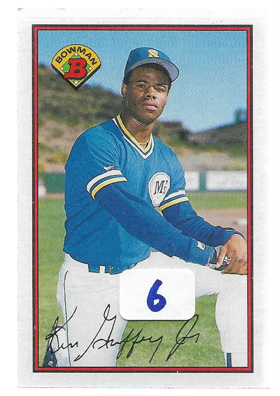 Ken Griffey Jr. 1989 Bowman Rookie Card #220 scan 6 ex-nrmt