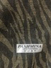 100% Pashmina.Scarf Shawl Wrap Zebra Animal Print Black Gold Tassels 