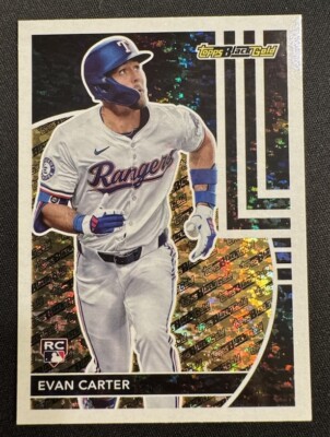 2024 Topps Update Rookie Evan Carter Black Gold Rookie #BG-14 RC Texas Rangers