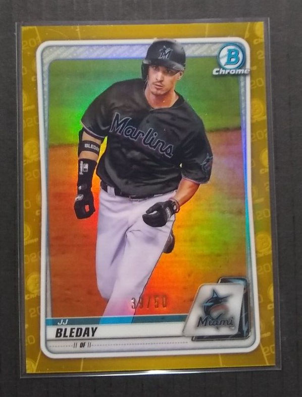 2020 Bowman Chrome JJ Bleday Gold #ed 39/50 Marlins #BD-181