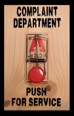 Complaint Department Push For Service Ouch! Mouse Trap Funny Office MAGNET