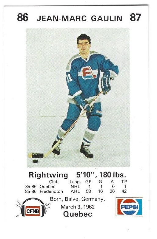 1986-87 Fredericton Express (AHL) Jean-Marc Gaulin | eBay