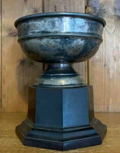 NOT ENGRAVED vintage silver plate trophy, loving cup, trophies, trophy