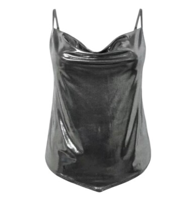 TORRID Silver Liquid Shine Cowl Cami NWT Size 2X