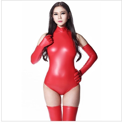 Latex Rubber Open Crotch Catsuit Bodysuit – One Size, Black, Fetish Wear, Brand New With Tags