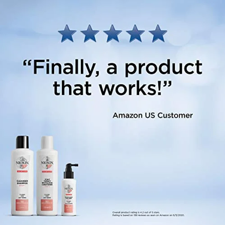 NIOXIN System 3 Kit Cleanser Shampoo & Scalp Therapy Conditioner & Treatment