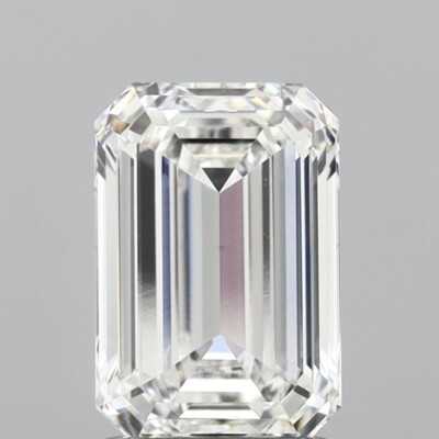 Lab Grown 1.50 Ct EMERALD Cut IGI Certified CVD Diamond F Color VS1 Clarity