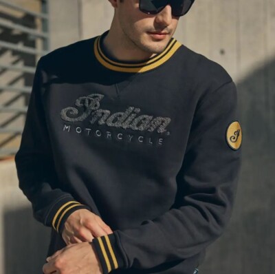 Indian Motorcycle Men's Vintage Speedway Sweatshirt Black 2864863