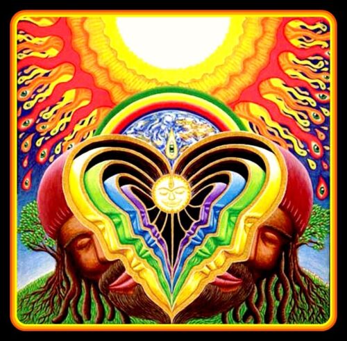 4" Mystic Man vinyl sticker. Tosh, Marley, Reggae, Rastafarian decal for car.