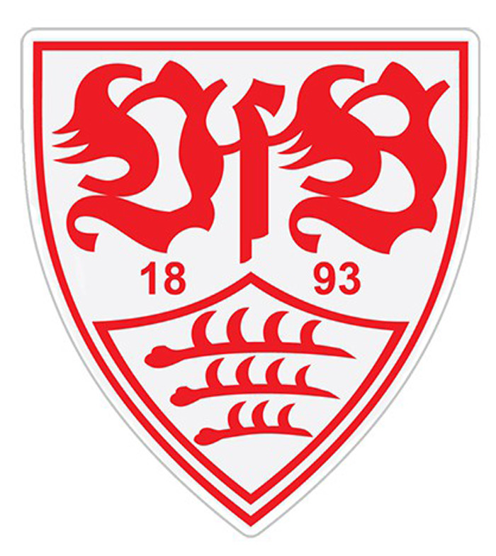 VfB Stuttgart Aufkleber Sticker Logo 4er Set transparent ca 9 x 9 cm 