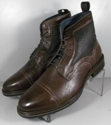 204564 SPBT50 RALEIGH MEN'S SHOES SIZE 9 M BROWN LEATHER BOOTS JOHNSTON MURPHY