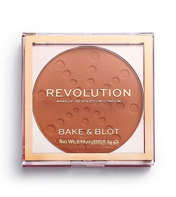 Makeup Revolution Bake and Blot Pressed Powder Matte Finish - Orange - No Shine!