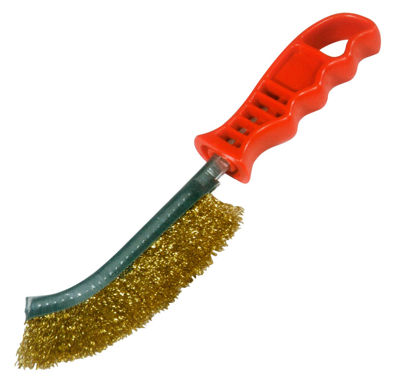 Spazzola Metallica Curva Per Ferro Smeriglia Manico Ergonomico dfh